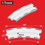 Hacker-Model MC24330 - H0 - Gebogen Segment für Märklin R 515 mm 30° (6 Stück)